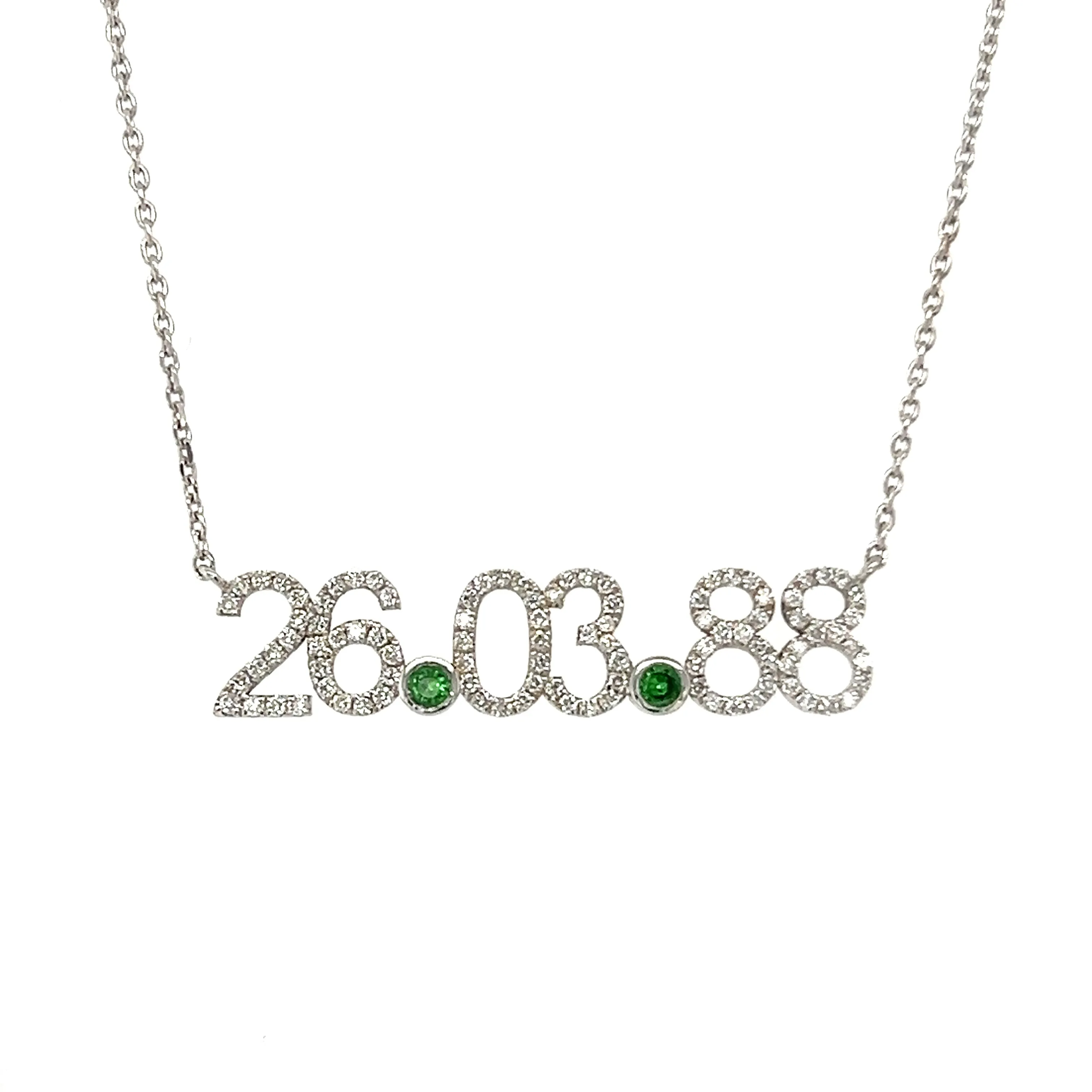 Custom Diamond Date Necklace