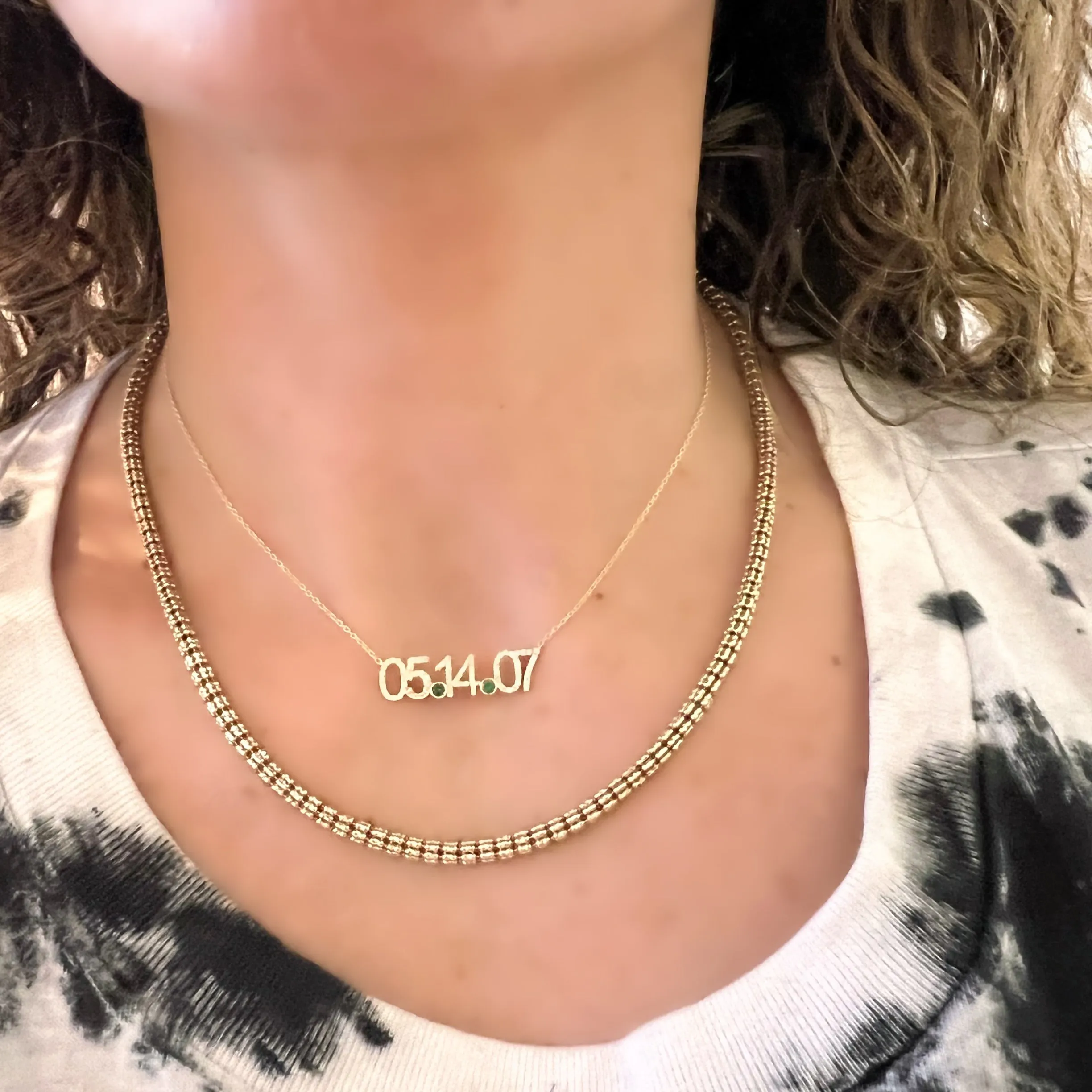 Custom Diamond Date Necklace