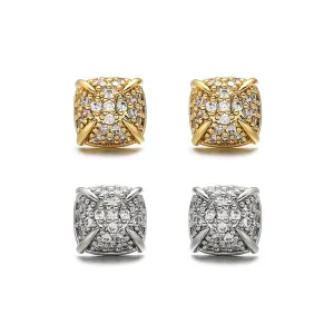 Dazzling Zircon Square Stud Earrings