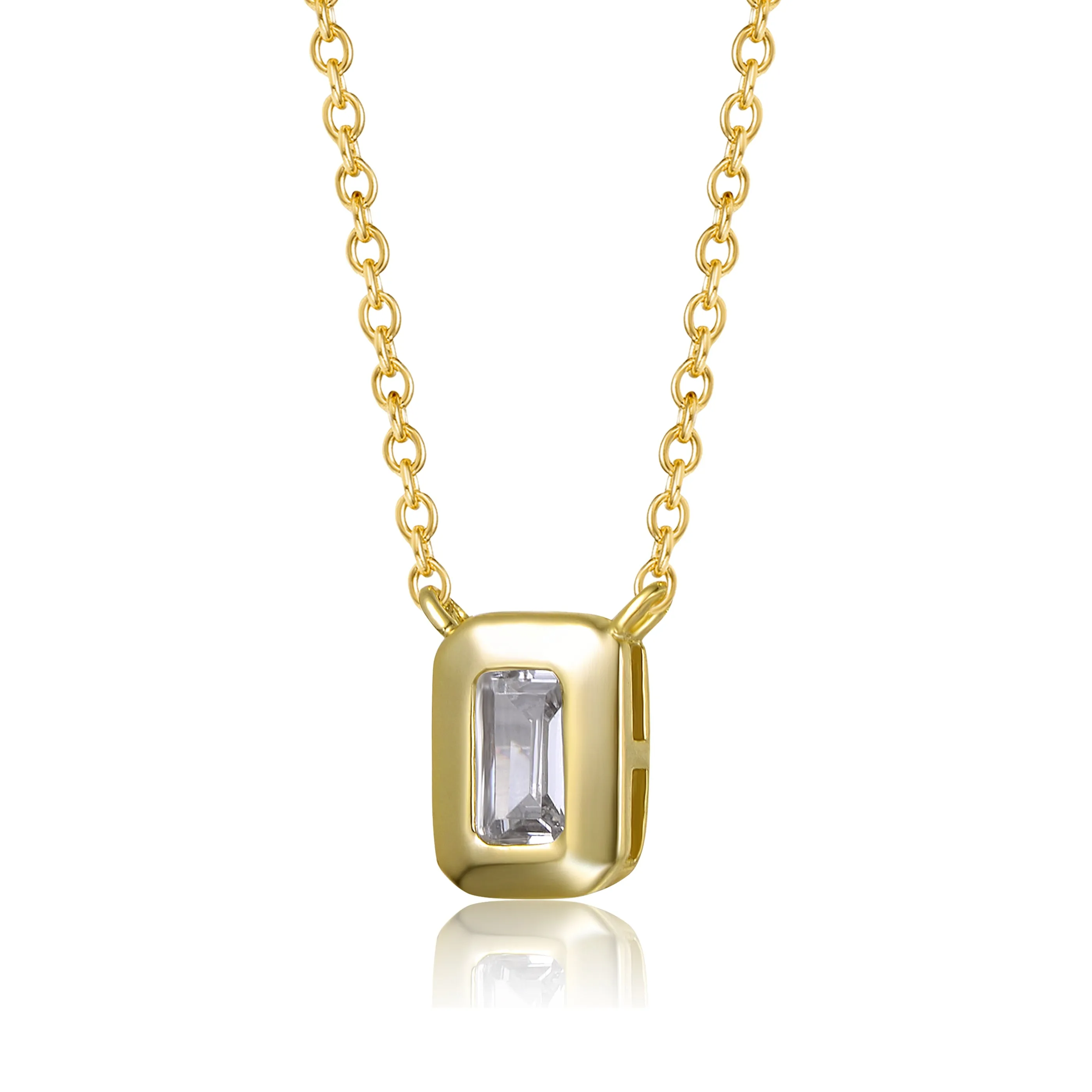 Déco Dainty Bezel Solitaire Necklace