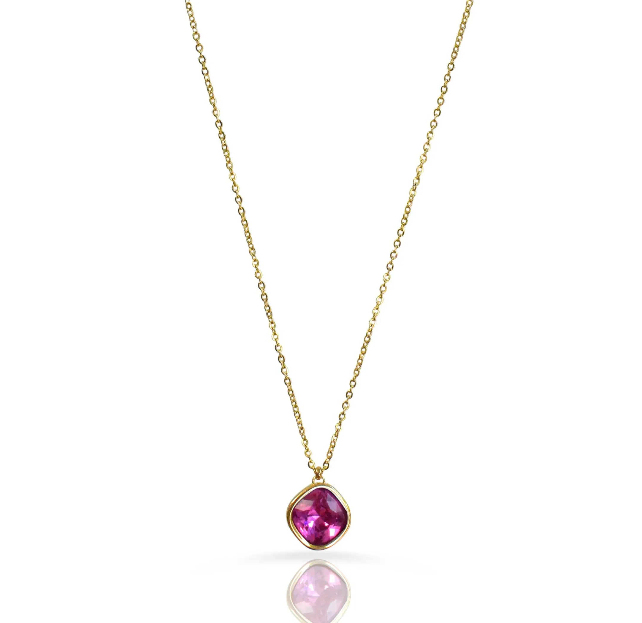 DESIREE RUBY BIRTHSTONE PENDANT NECKLACE - JULY