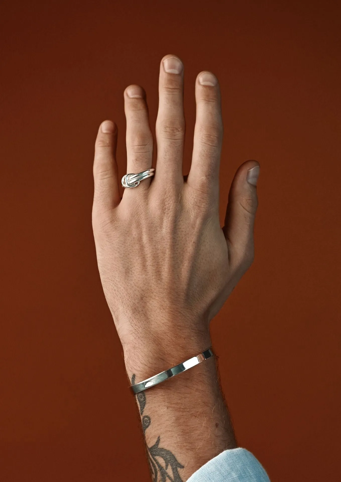 Double Ring Silver