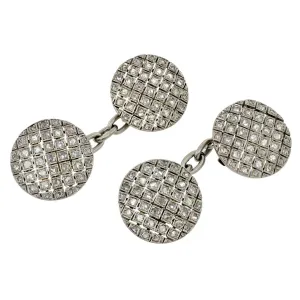 Edwardian Platinum & Rose Cut Diamond Cufflinks