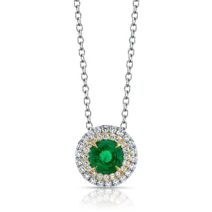 Emerald and Diamond Pendant