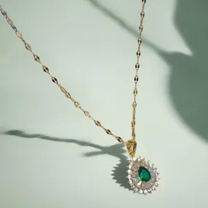 Emerald Baguette Necklace