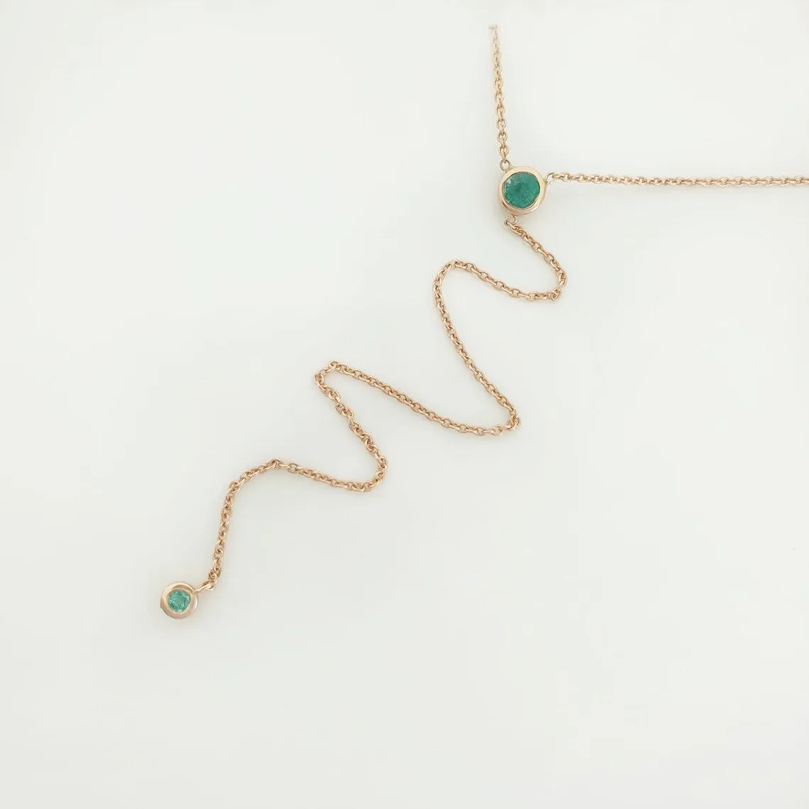 Emerald long pendant