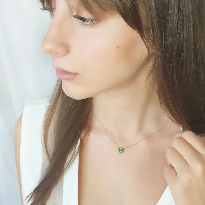 Emerald Necklace With Diamond