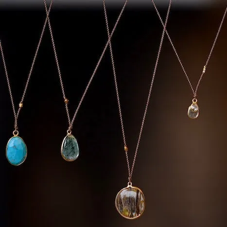 Emerald Pendant Necklace with Inclusions