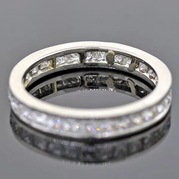 Estate Platinum Princess Cut Diamond Eternity Band 2.00ctw