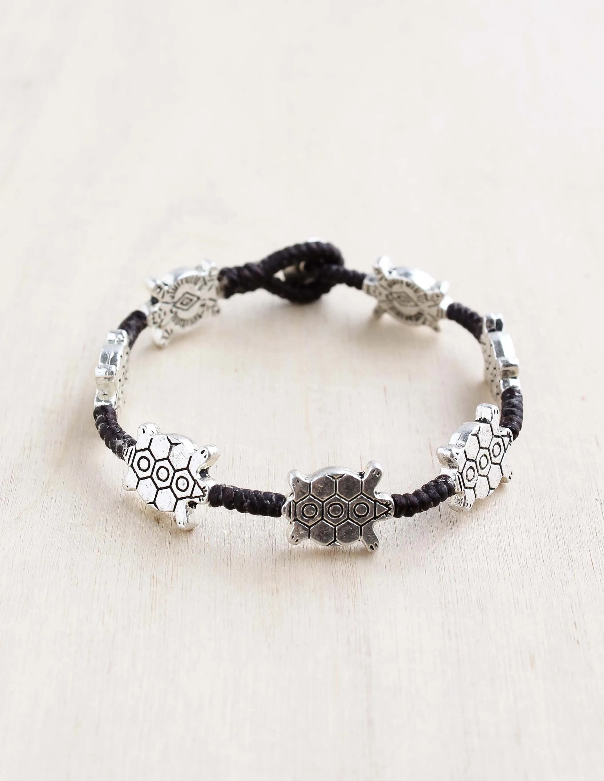 Etched Tribal Turtle Alloy Bracelet