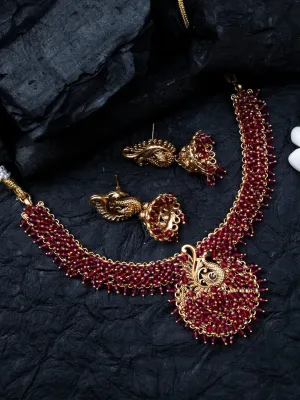 Exquisite Ruby Hydra Necklace Set For Special Occasions