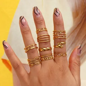 Fancy Bohemian Open Adjustable and Stackable Rings