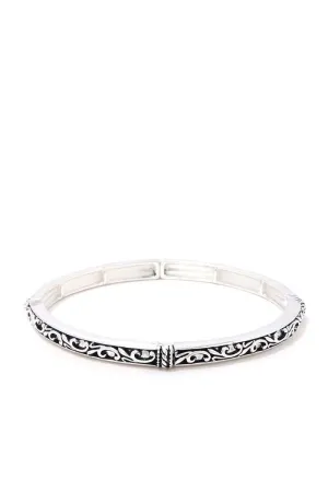 Filigree Metal Stretch Bracelet