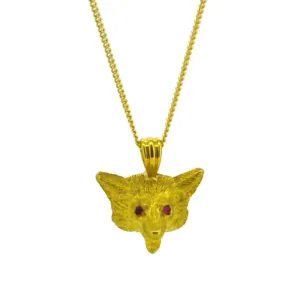 Fox Head Pendant Necklace