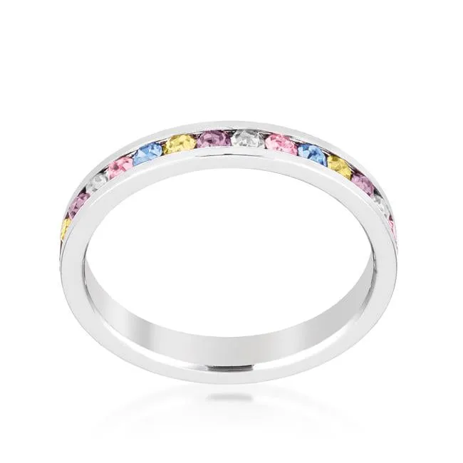 Gail Multi Color Eternity Stackable Wedding Ring | 1ct