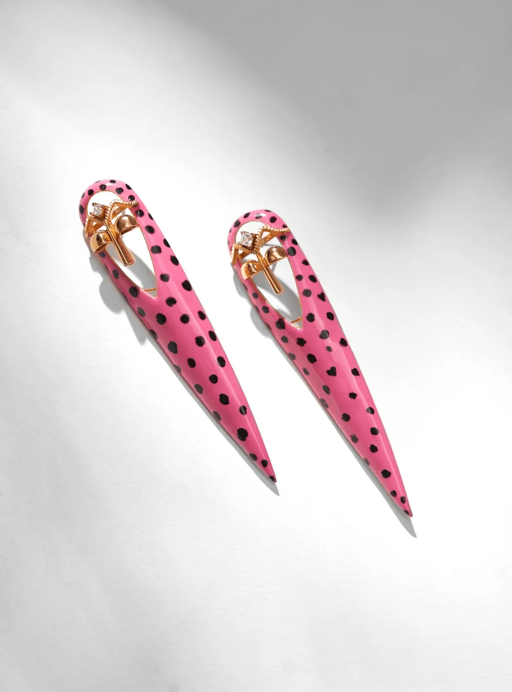 Gavi Spicule Pink Kaybug Earrings