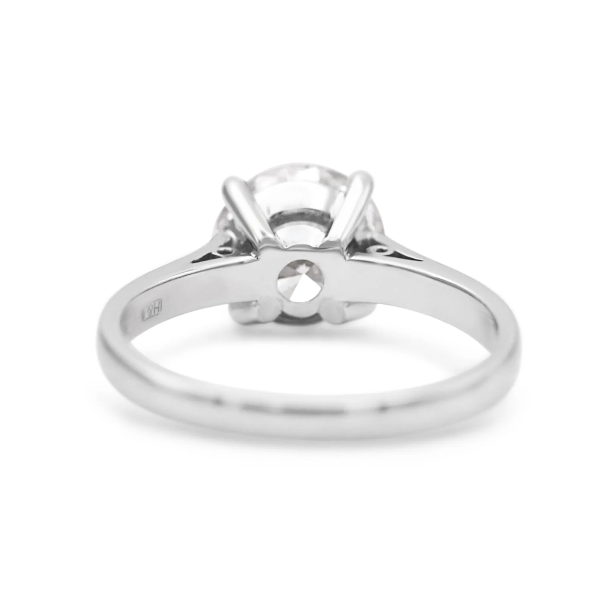 GCS Certicated Brilliant Cut Solitaire Diamond Ring - Platinum