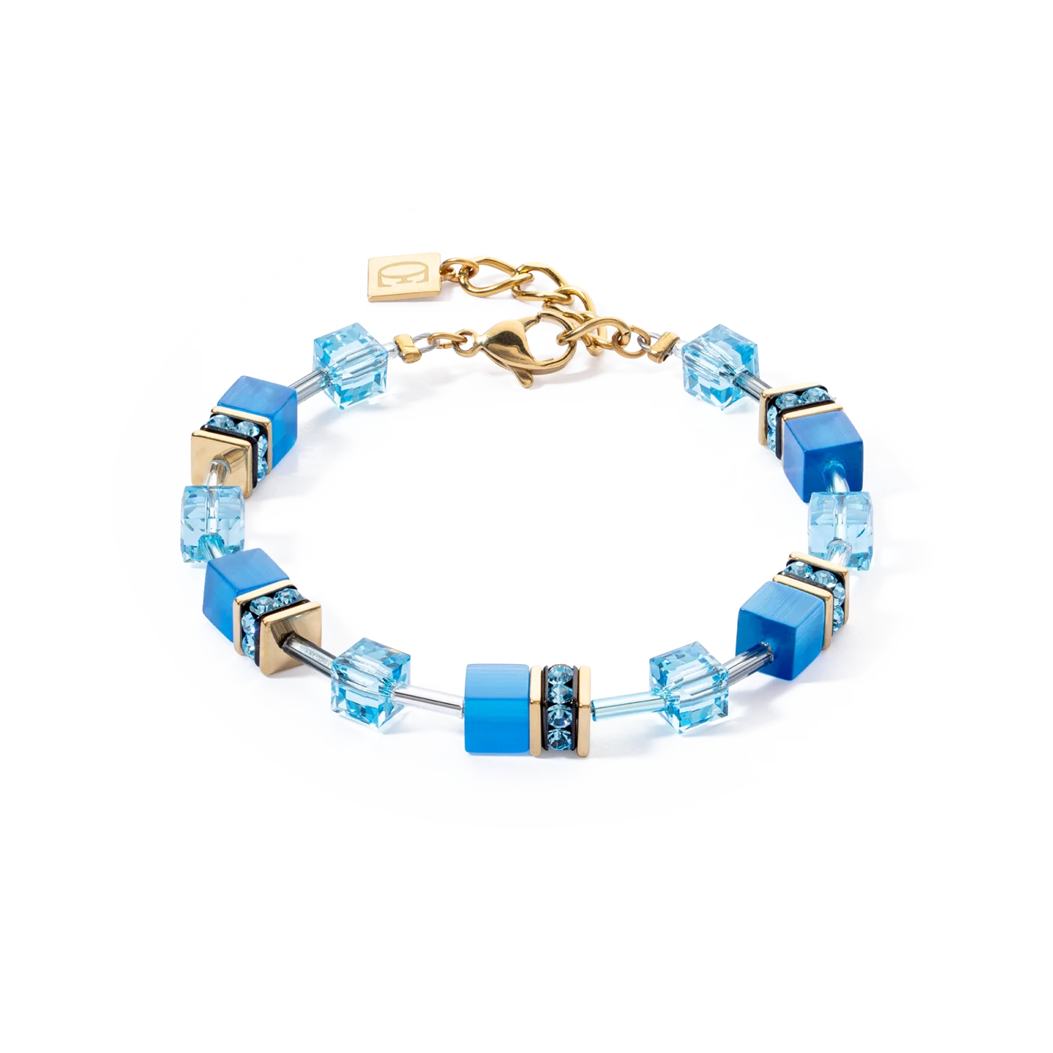 GeoCUBE® Iconic Mono Gold bracelet turquoise