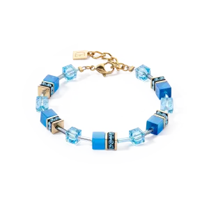 GeoCUBE® Iconic Mono Gold bracelet turquoise