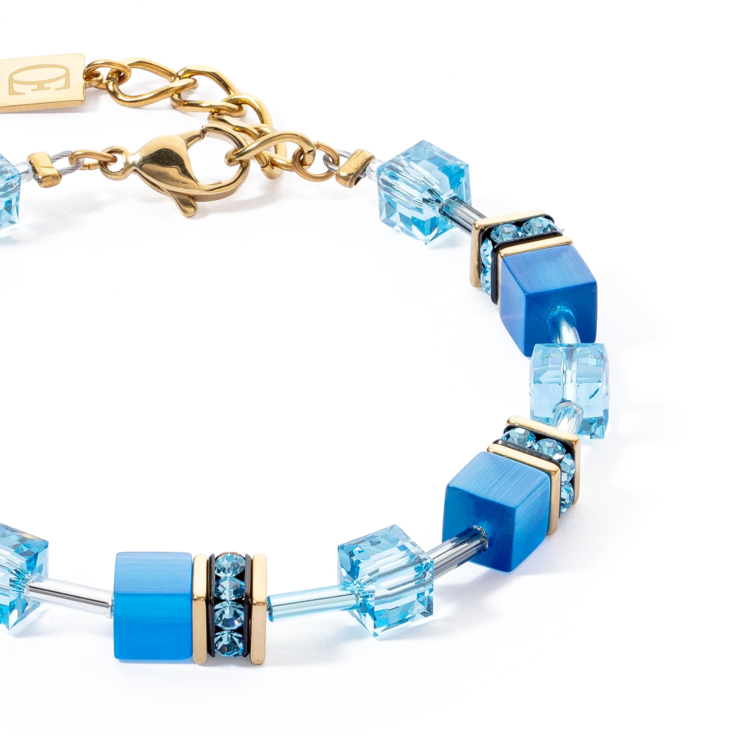 GeoCUBE® Iconic Mono Gold bracelet turquoise