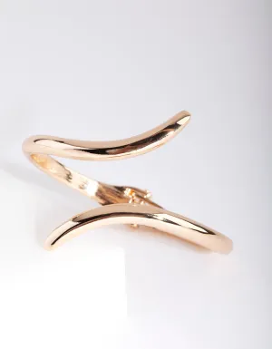 Gold Wrap Clamp Bangle