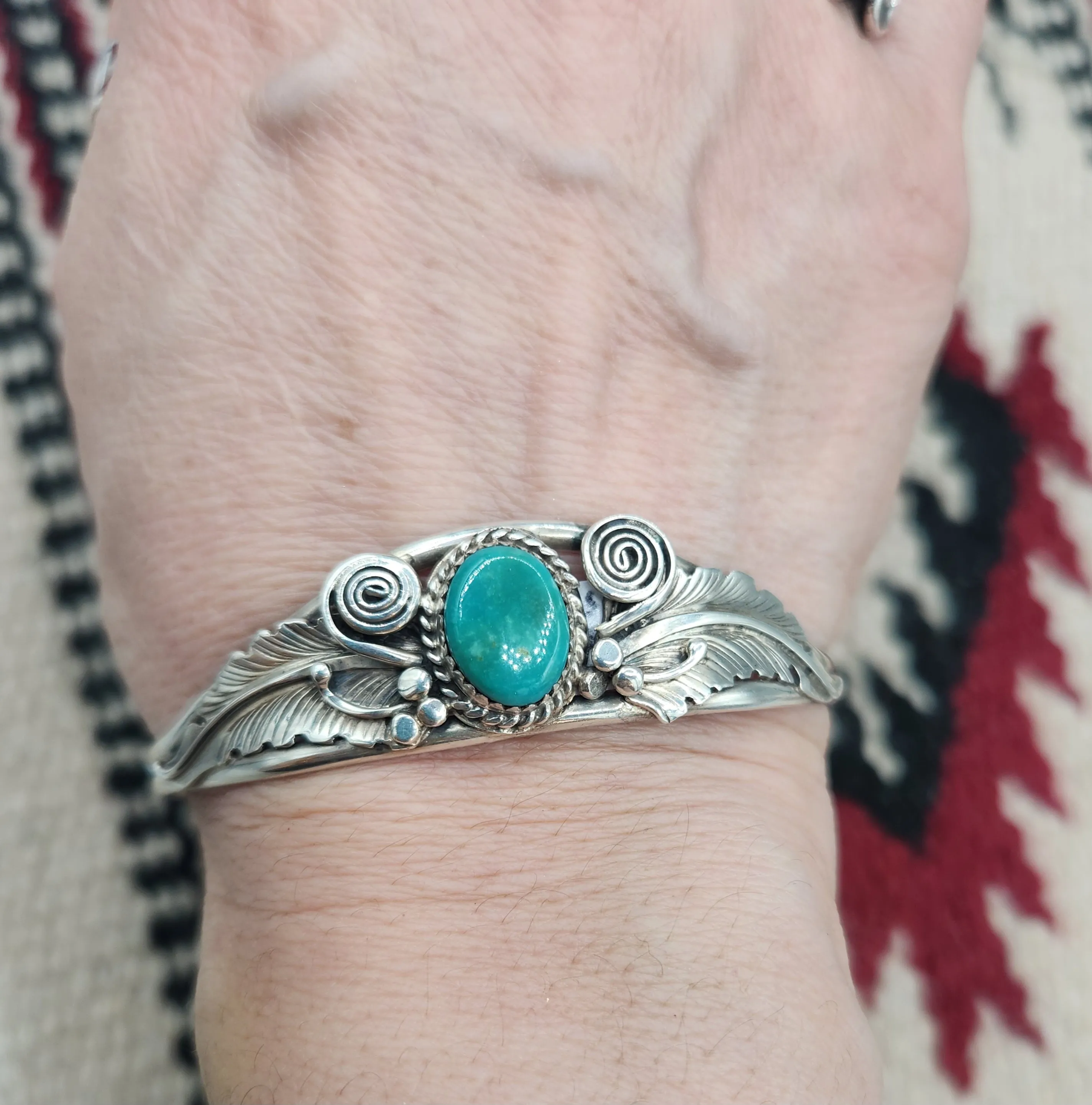 GREEN TURQUOISE CUFF BRACELET- MARIE CRAIG