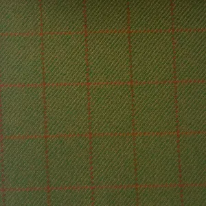 Green With Rust And Red Check Country Tweed Jacketing