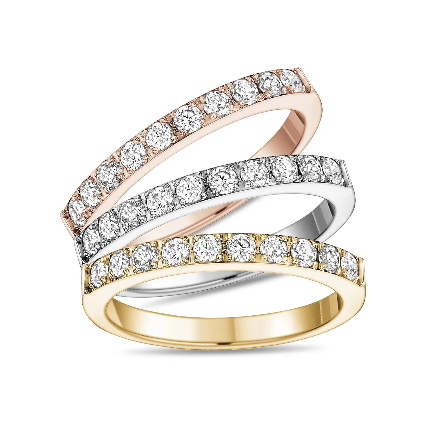 Half Eternity Stackable Rings