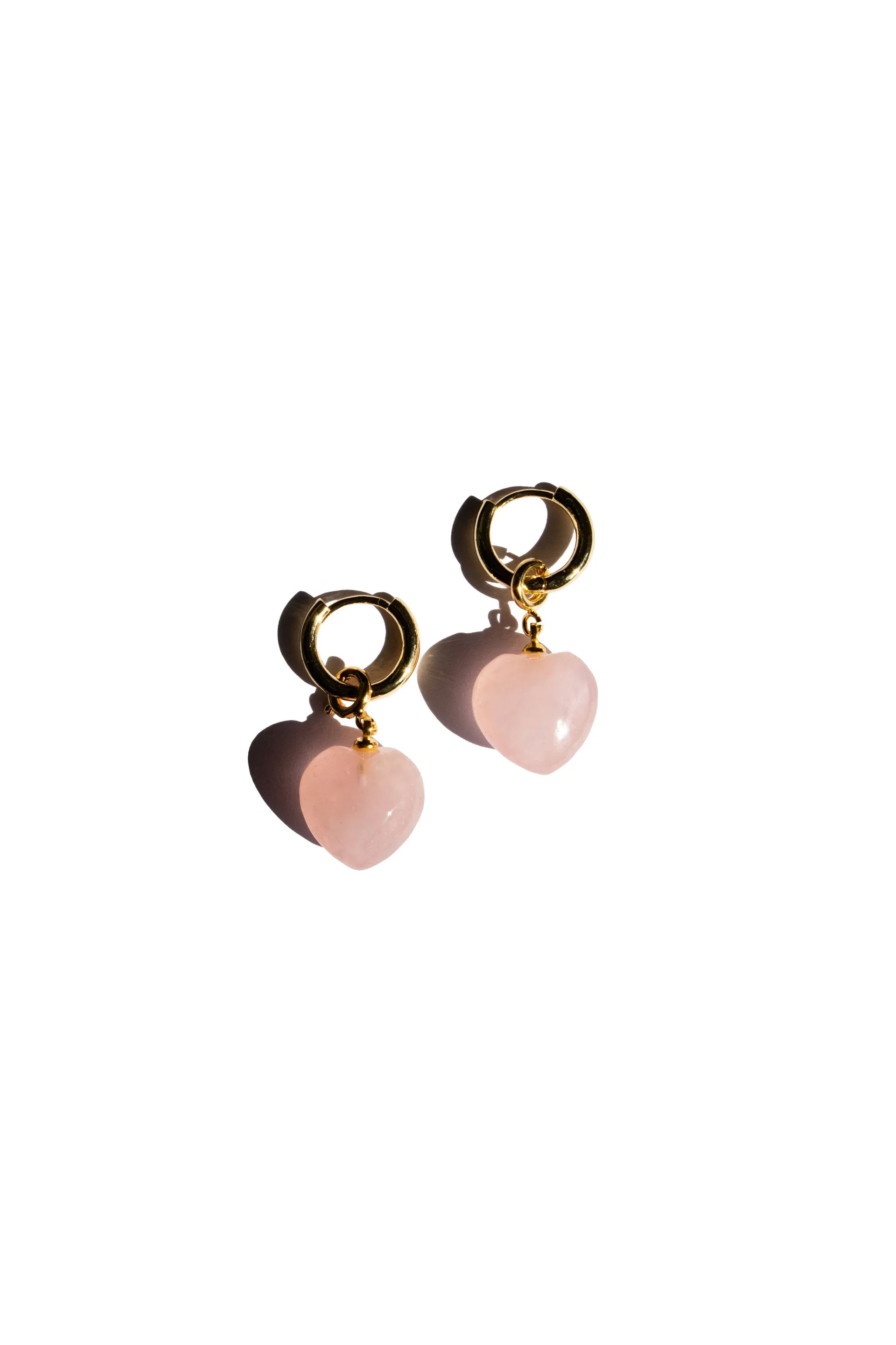 Heart — Jade stone charm earrings