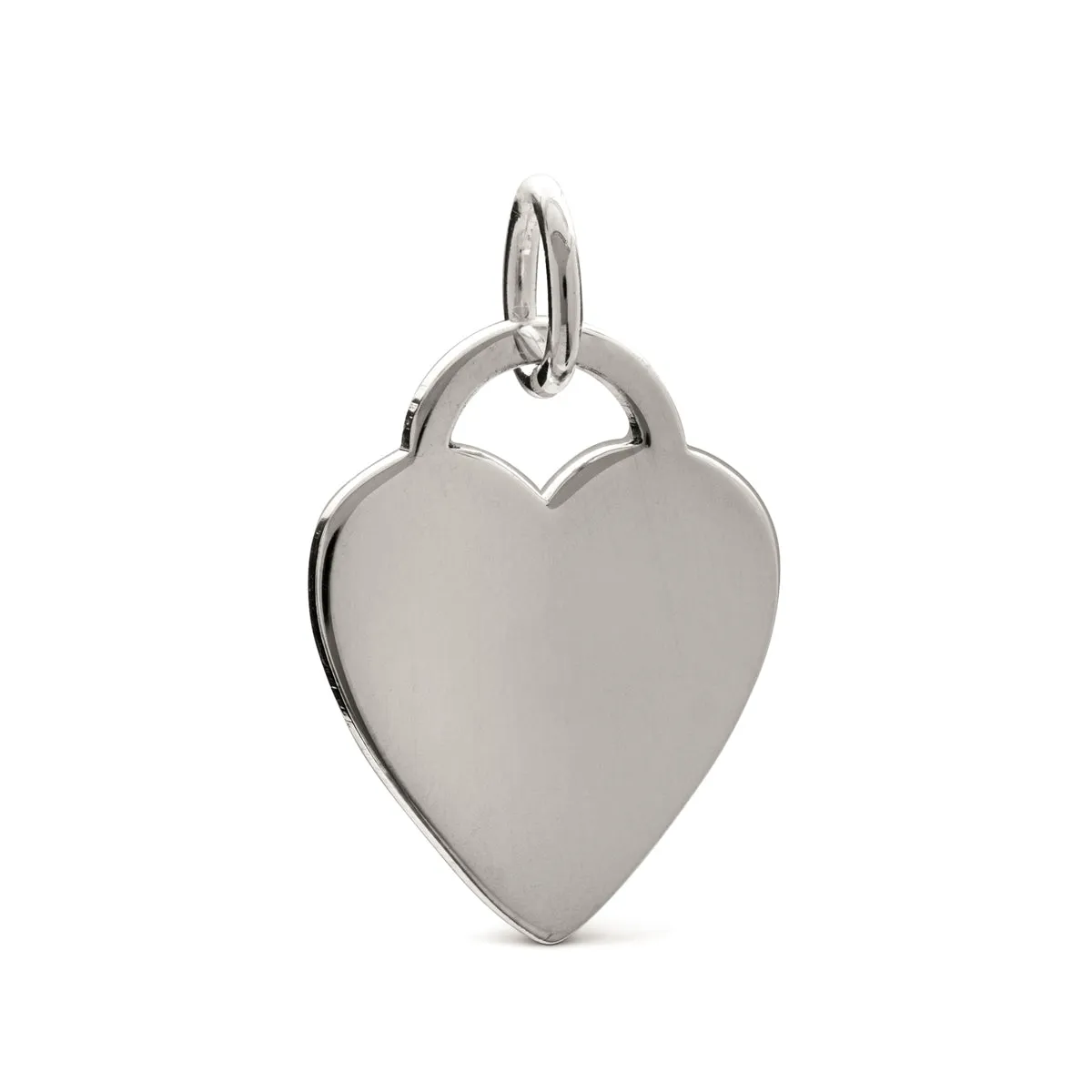 Heart Tag Personalised Silver Charm