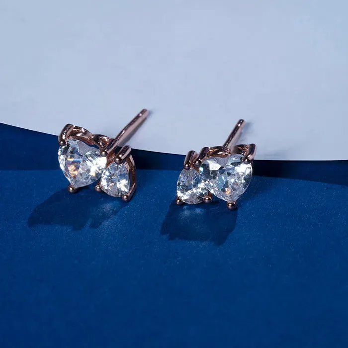 Heartfelt Rosegold Elegance Stud