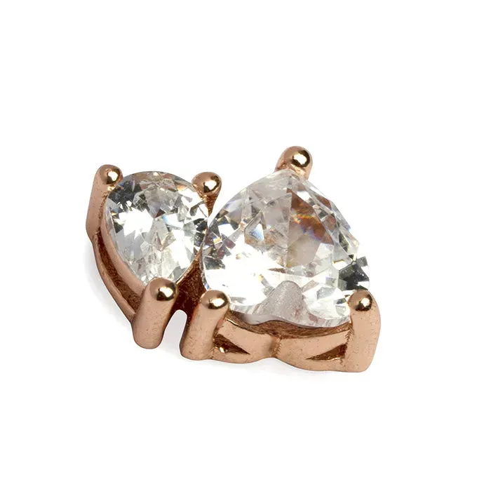 Heartfelt Rosegold Elegance Stud