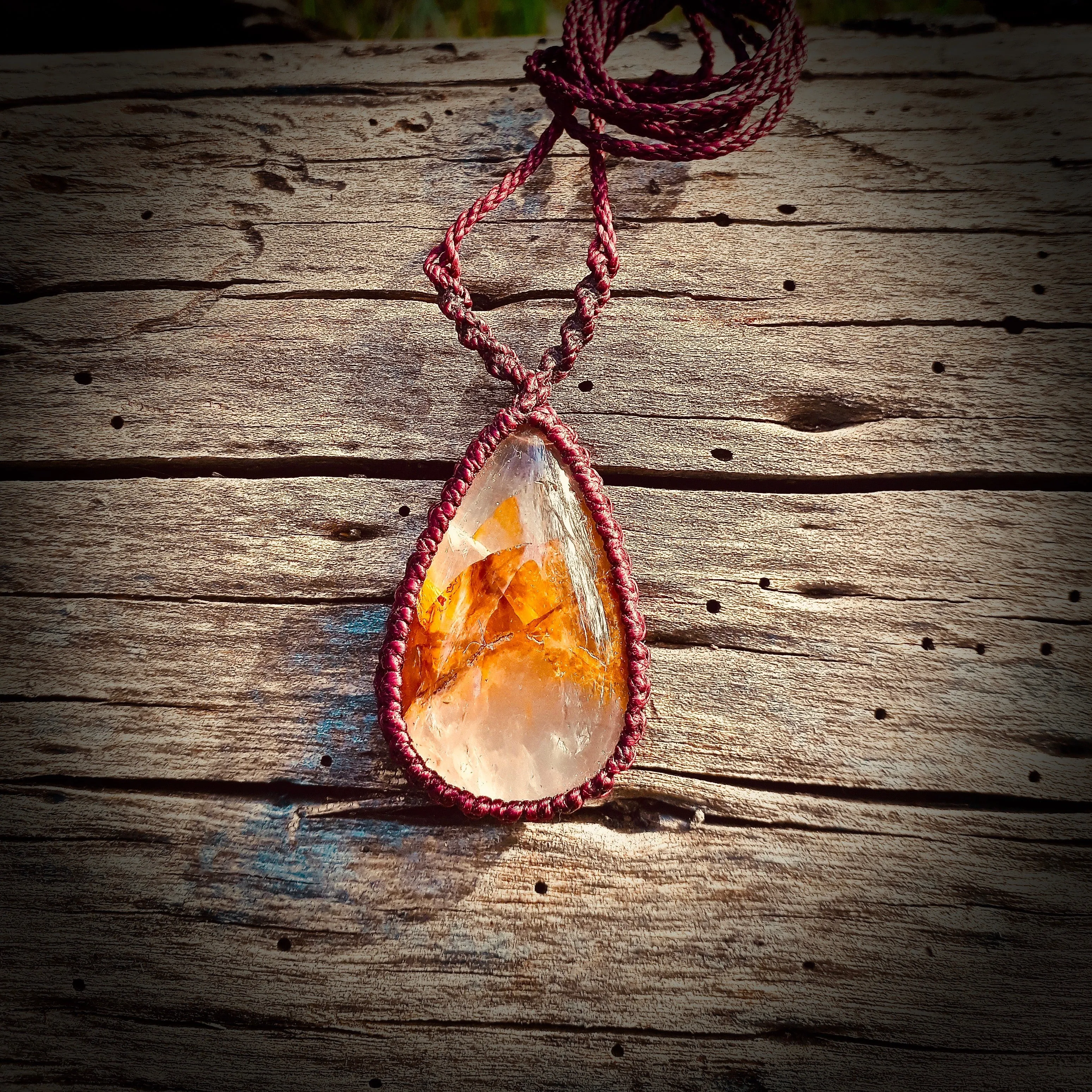 Hematoid quartz necklace