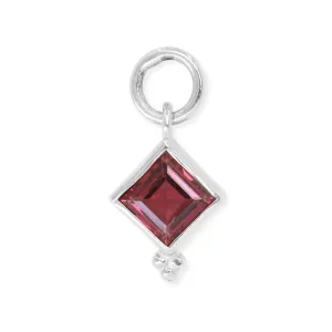 Isla Rhodolite Silver Charm