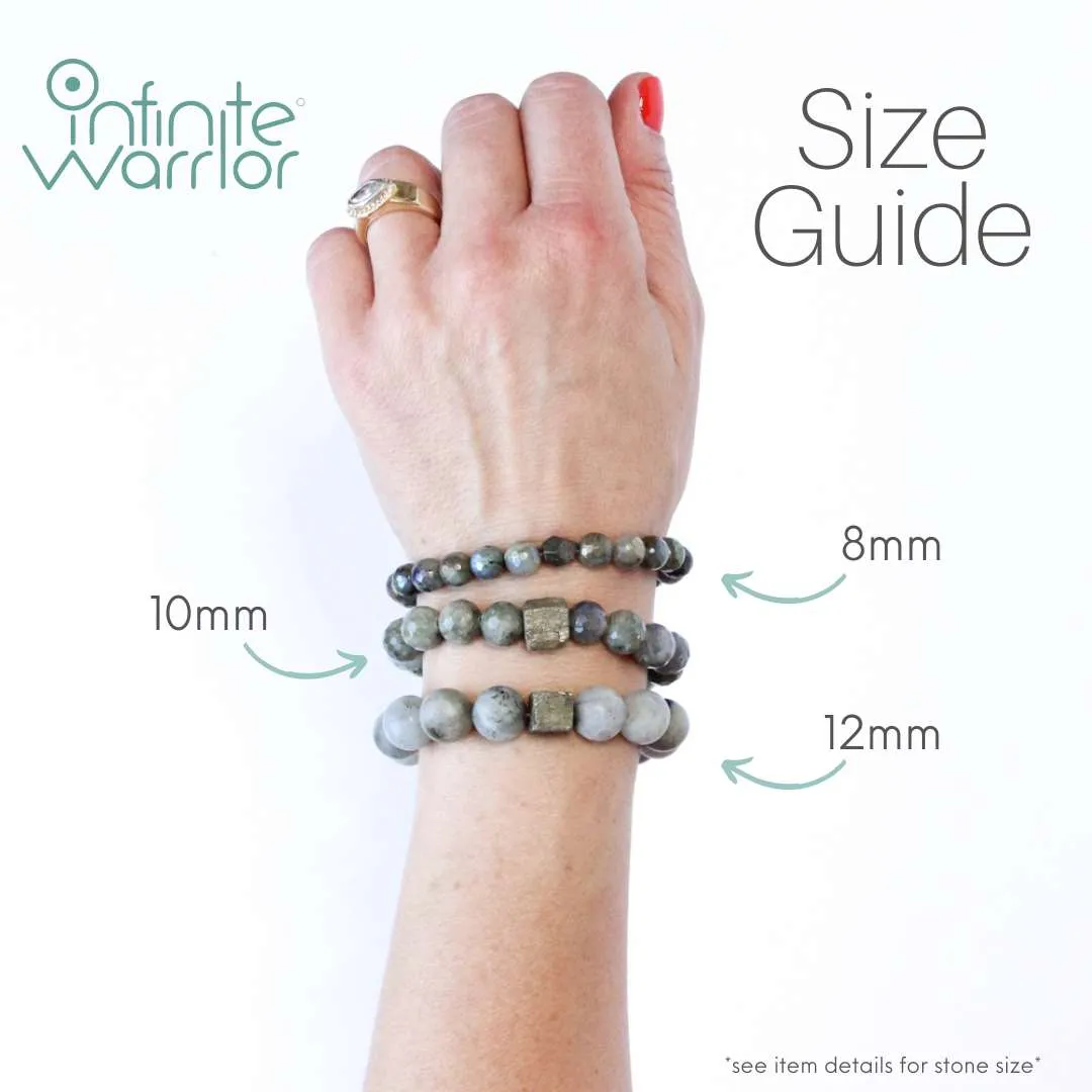 Jade Crystal Bracelet | Faceted   Platinum Hematite