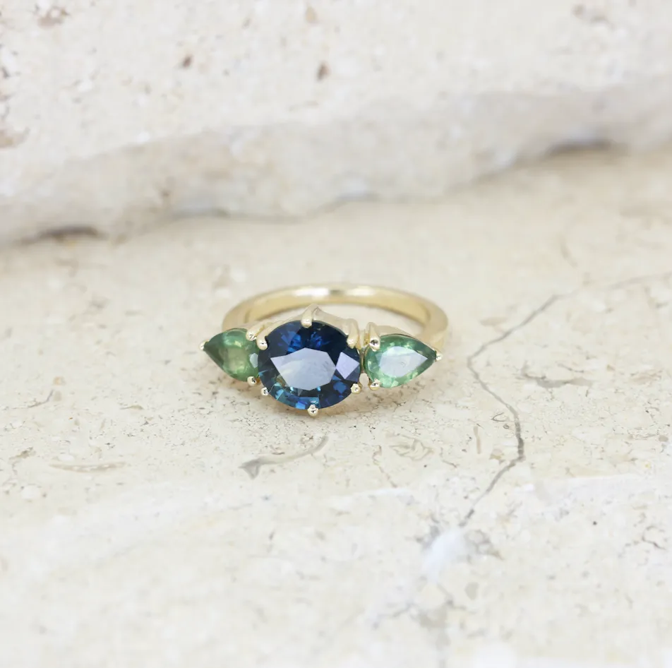 Jardin Sapphire & Apatite 14K Yellow Gold Ring