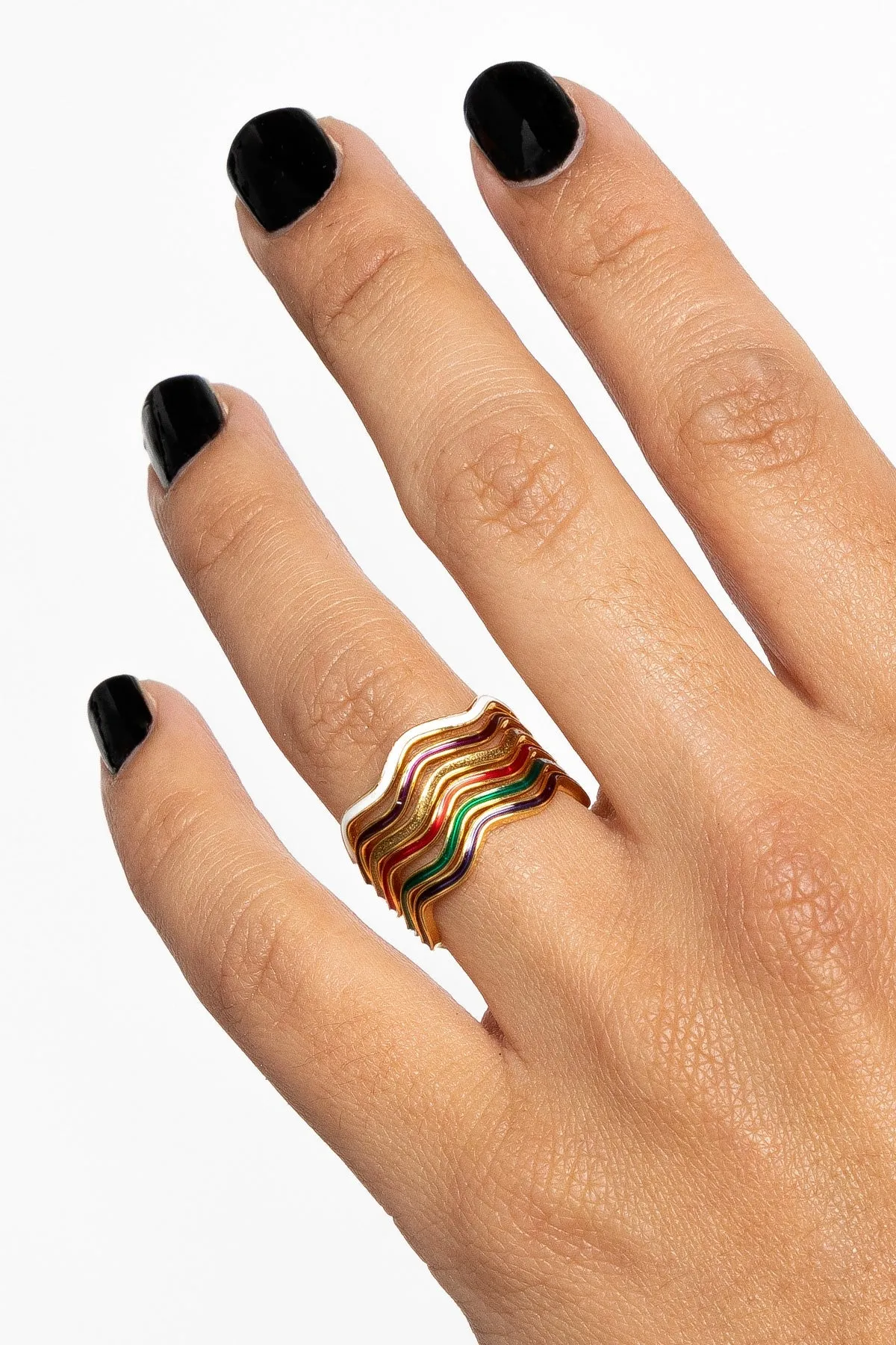 JWLWER - Wavy Enameled Stacking Ring