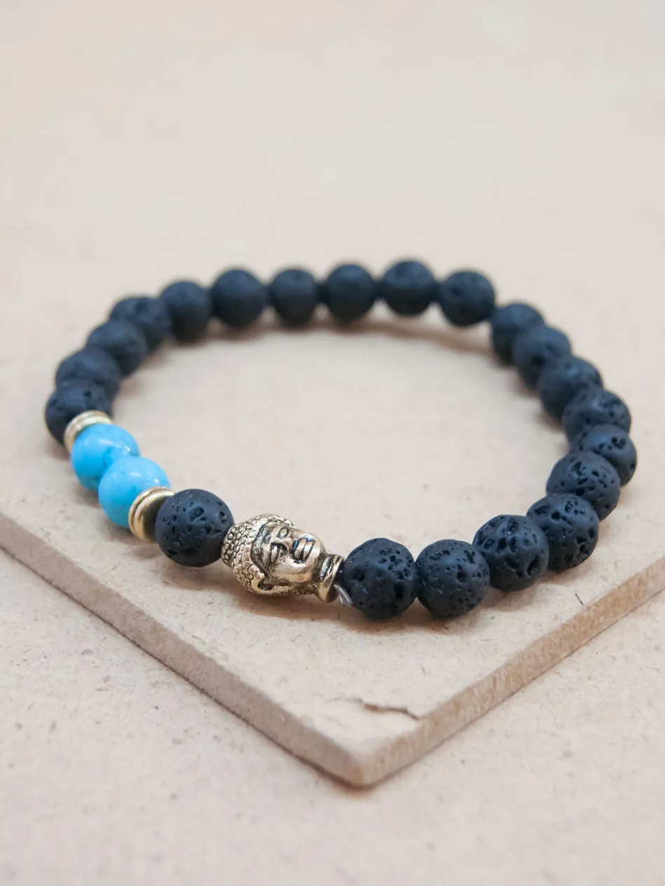 Lavastone Buddha Bracelet