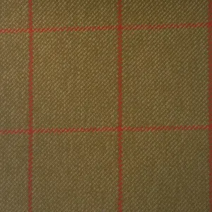 Light Beige With Red Check Country Tweed Jacketing