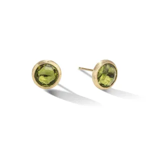 Marco Bicego Jaipur Color 18K Yellow Gold Peridot Stud Earrings OB957 PR01 Y