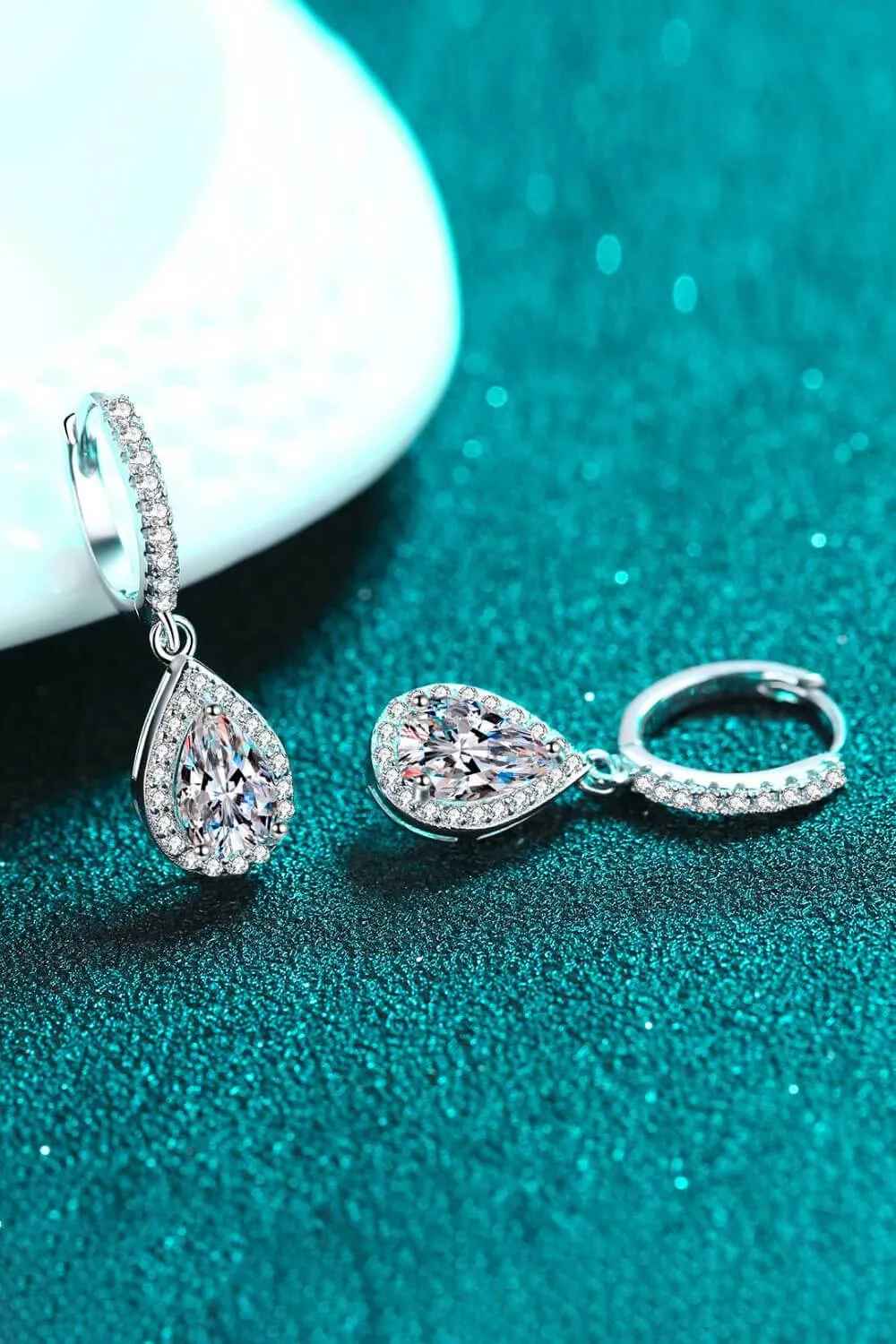 Moissanite Teardrop Earrings