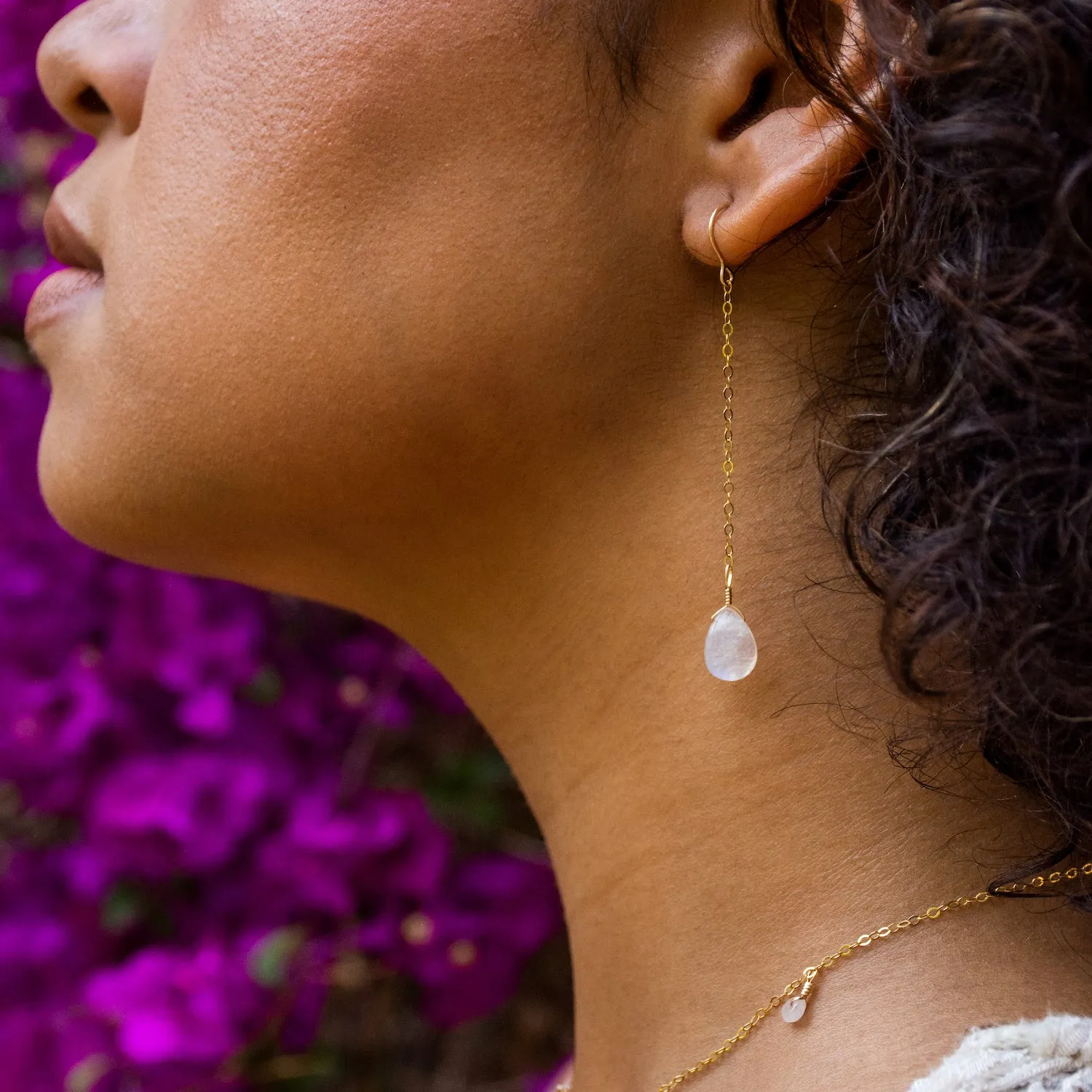 Moonstone Drop Earrings