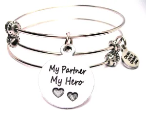 My Partner My Hero Triple Style Expandable Bangle Bracelet