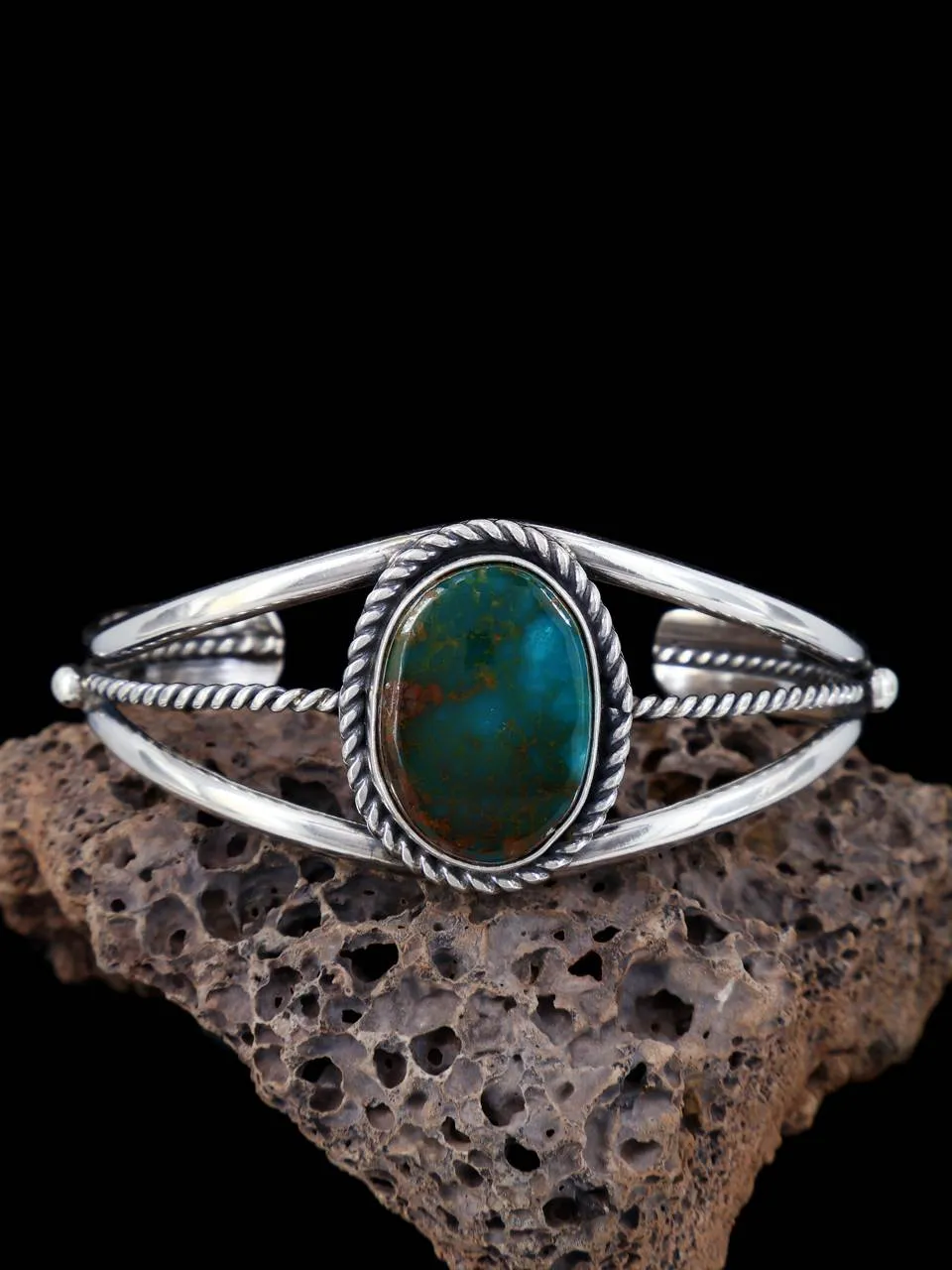 Native American Sterling Silver Turquoise Cuff Bracelet