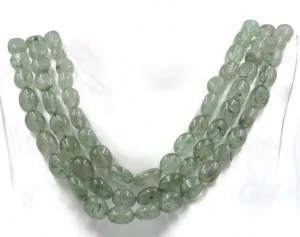 Natural Bluish Green Russian Emerald Quartz gemstone Necklace Aventurine Quartz Jewelry Quartz stone Necklace Quartz Necklace Quartz Beads SKU 6142694