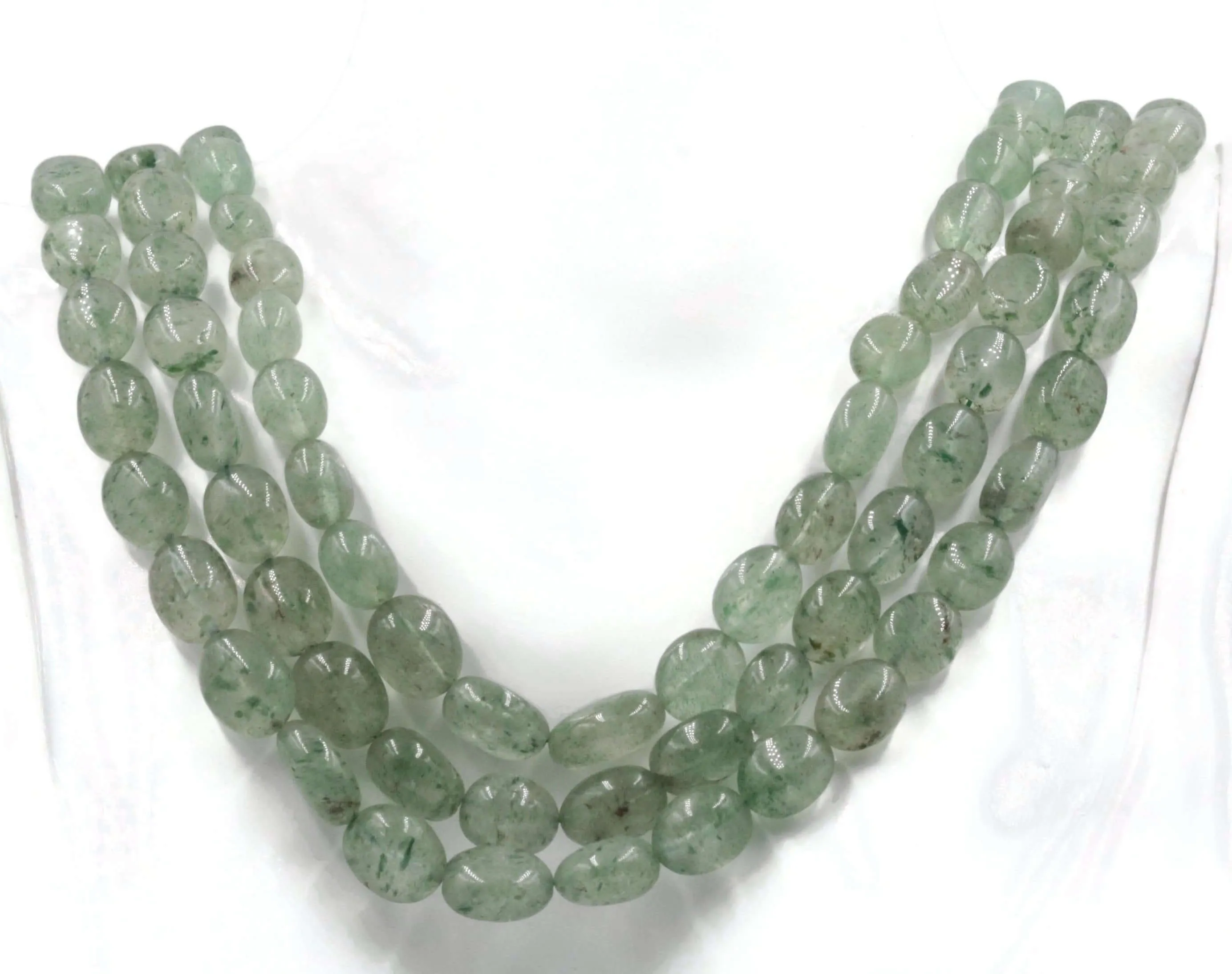 Natural Bluish Green Russian Emerald Quartz gemstone Necklace Aventurine Quartz Jewelry Quartz stone Necklace Quartz Necklace Quartz Beads SKU 6142694