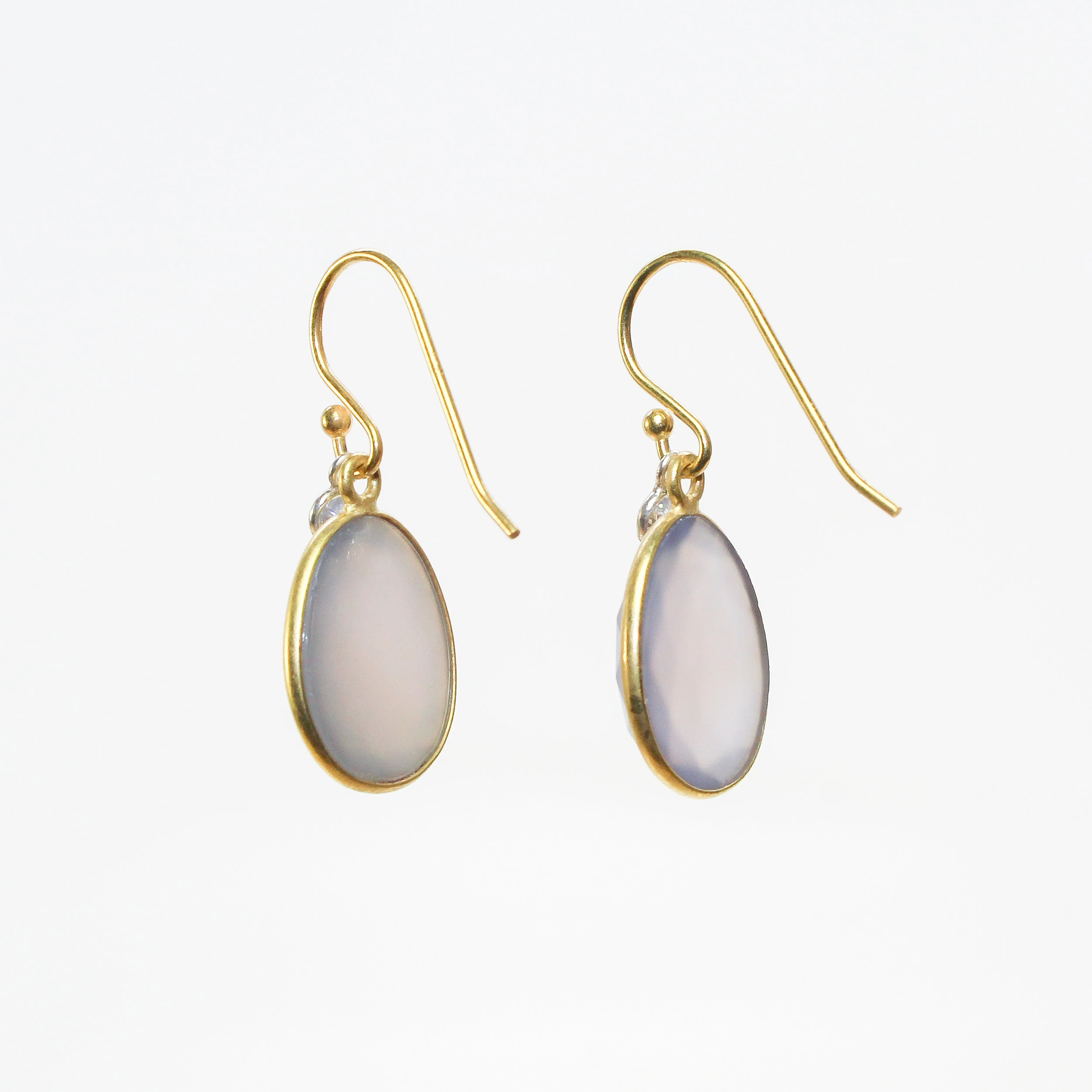 NEW! Lavender Quartz with White Zircon in Vermeil Earrings by Sarah Richardson