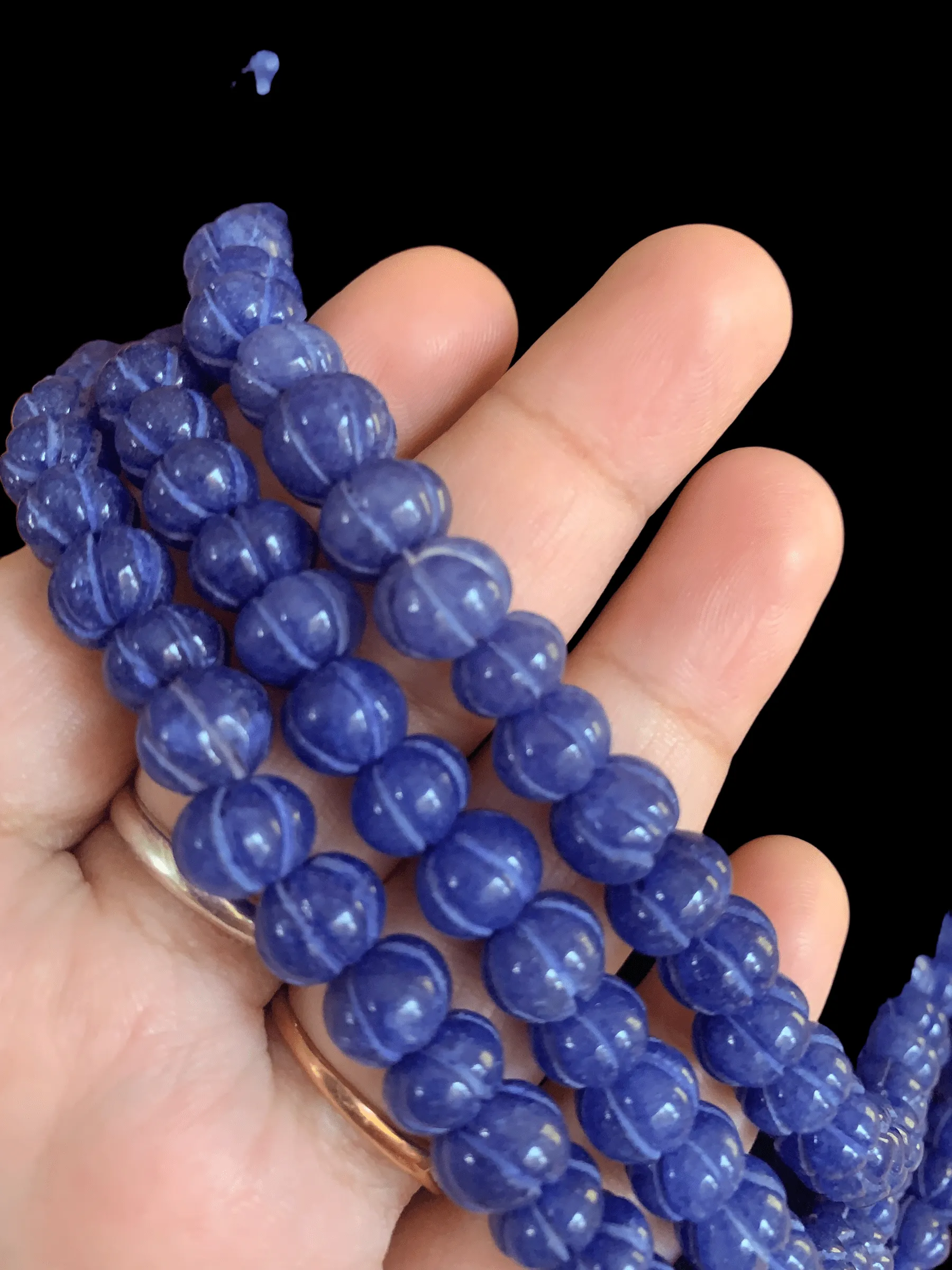 NS308 quartz  carved beads ( READY TO SHIP )