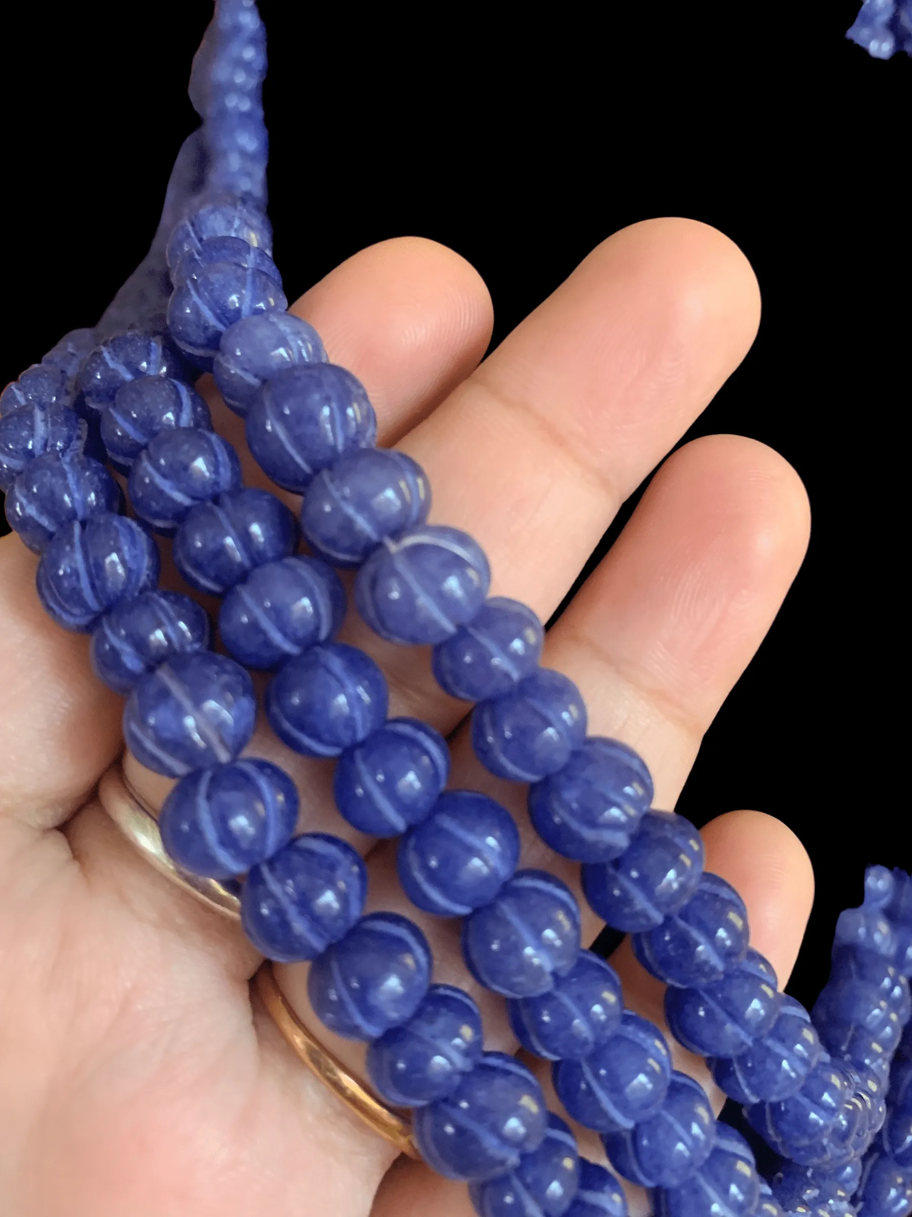 NS308 quartz  carved beads ( READY TO SHIP )