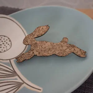 Oak Hare Brooch